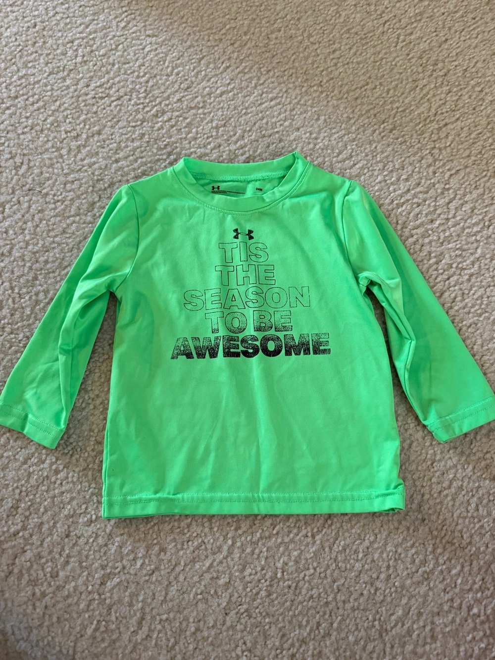 Under Armour Bright Neon Green Long Sleeve Performance Tee